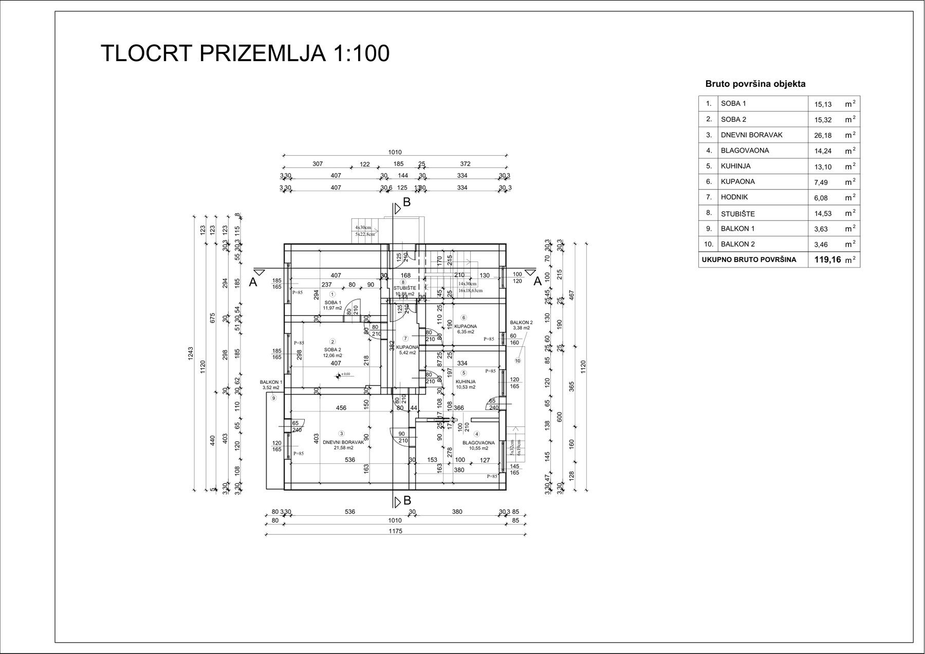 Tlocrt prizemlja