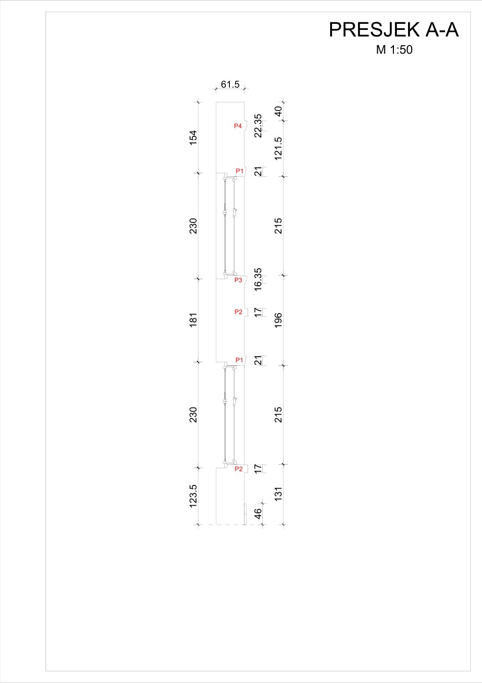 Presjek A–A