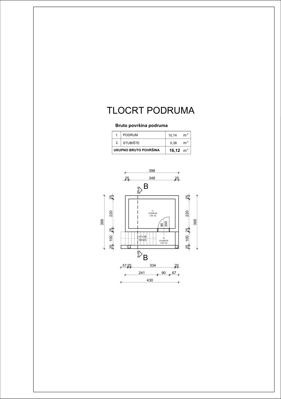 Tlocrt podruma
