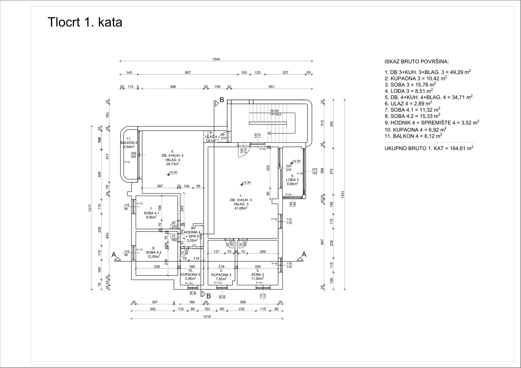 Tlocrt 1. kata