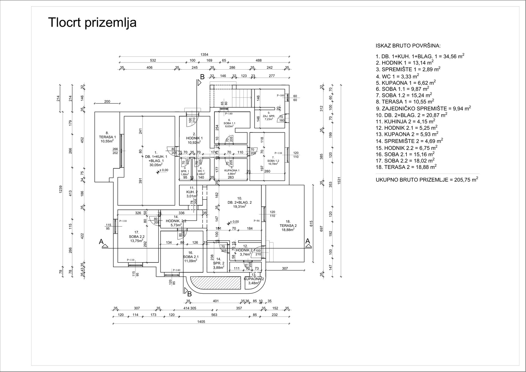 Tlocrt prizemlja